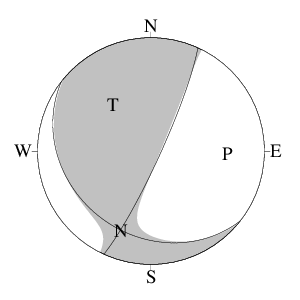 横ずれ成分を含む逆断層型のＣＭＴ解
