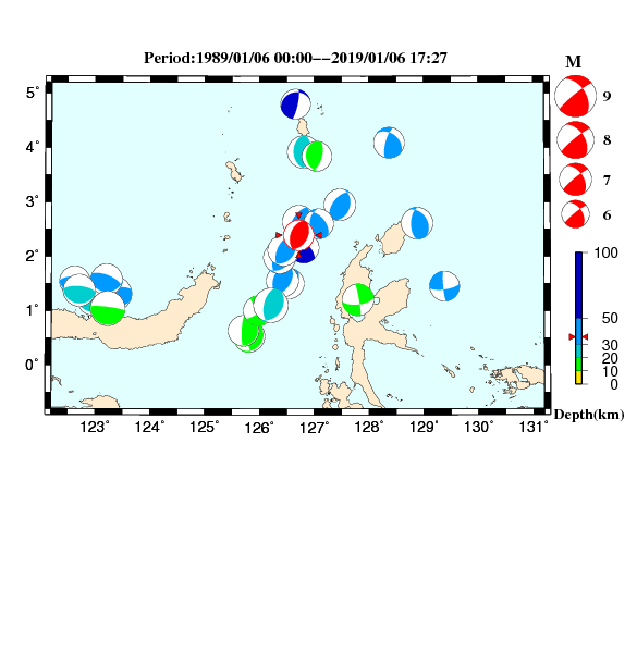 過去に起きた地震のＣＭＴ解