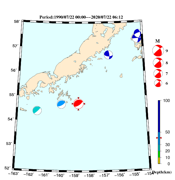 過去に起きた地震のＣＭＴ解