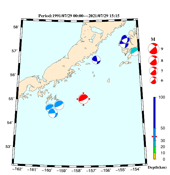 過去に起きた地震のＣＭＴ解