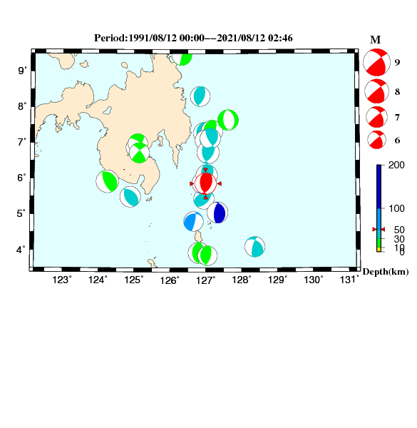 過去に起きた地震のＣＭＴ解