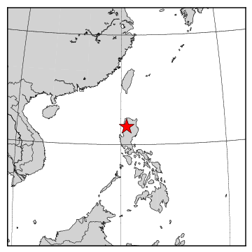 震央の位置