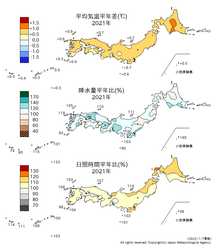 気象庁 日本の年の天候 気象庁 日本の年の天候