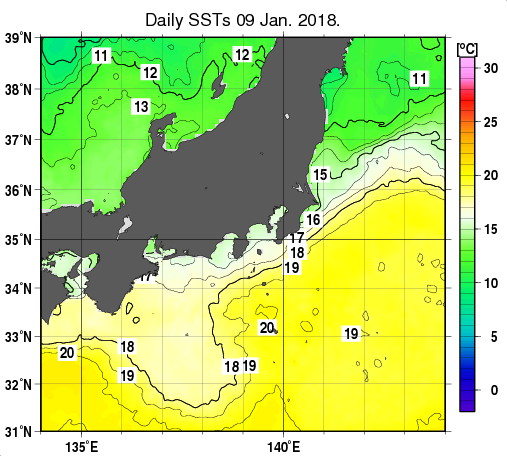 気象庁 海洋の健康診断表 参考図 海面水温 海流 関東 東海 北陸周辺海域 気象庁 海洋の健康診断表 参考図 海面水温 海流 関東 東海 北陸周辺海域
