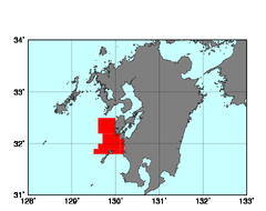 天草灘・甑島沿岸北部(609)の海域範囲の図