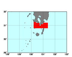 大隅海峡(612)の海域範囲の図