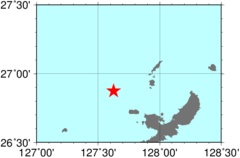 沖縄本島北(703)の海域範囲の図
