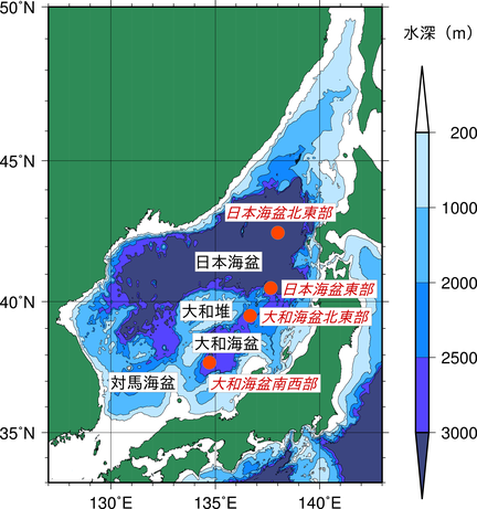 図1　日本海の海底地形