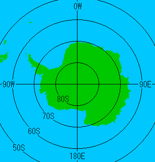 南極域の海氷解析に使用した地図