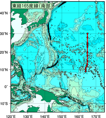北西太平洋域測線図
