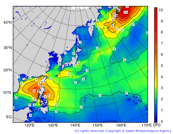 気象庁 波浪に関するデータ 日々の外洋波浪図