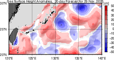 海面高度偏差 20日先