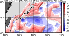 海面高度偏差 20日先
