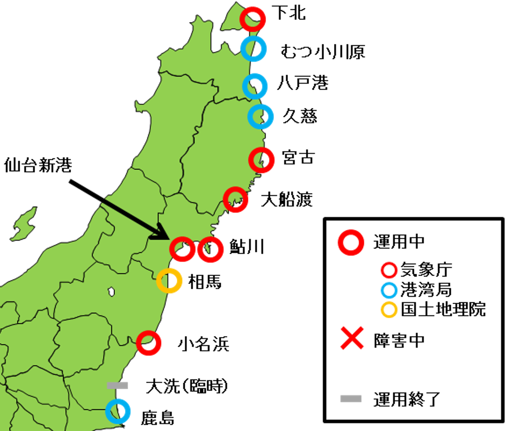潮位観測施設の復旧状況