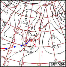 2012年5月15日の天気図