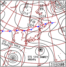 2012年7月31日の天気図