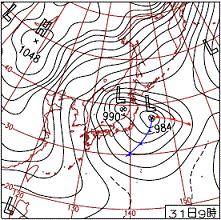 2010年12月31日の天気図