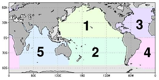 各海域の図