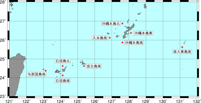沖縄海域の図