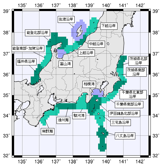 関東・東海・北陸周辺海域