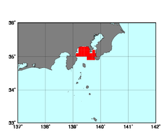 相模湾(306)の海域範囲の図