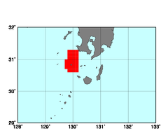 黒島沿岸(611)の海域範囲の図
