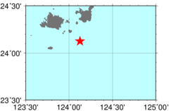 石垣島南(708)の海域範囲の図