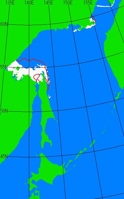 オホーツク海海氷解析図