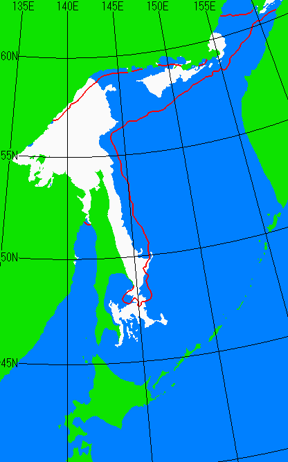 オホーツク海海氷解析図