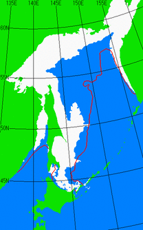 2月10日の海氷分布図