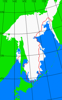 海氷分布図（オホーツク海全体）