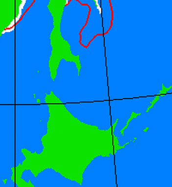 海氷分布図（北海道周辺）