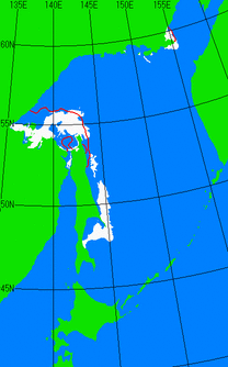 海氷分布図（オホーツク海全体）