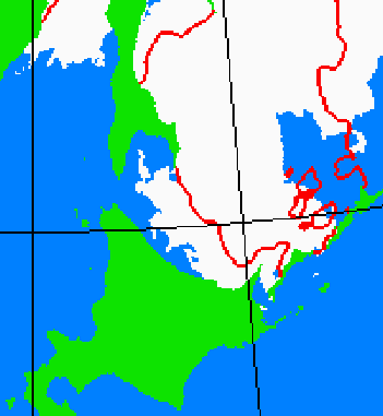 海氷分布図（北海道周辺）