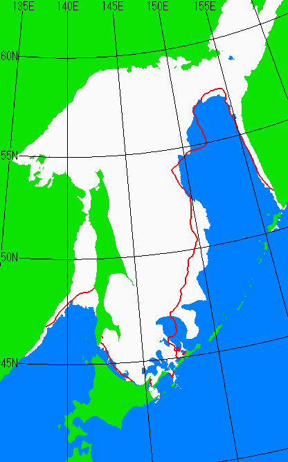 3月5日の海氷分布図