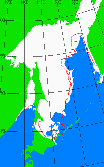 3月10日の海氷分布図