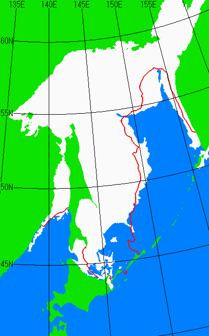 3月15日の海氷分布図