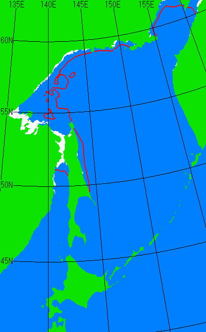 12月10日の海氷分布図