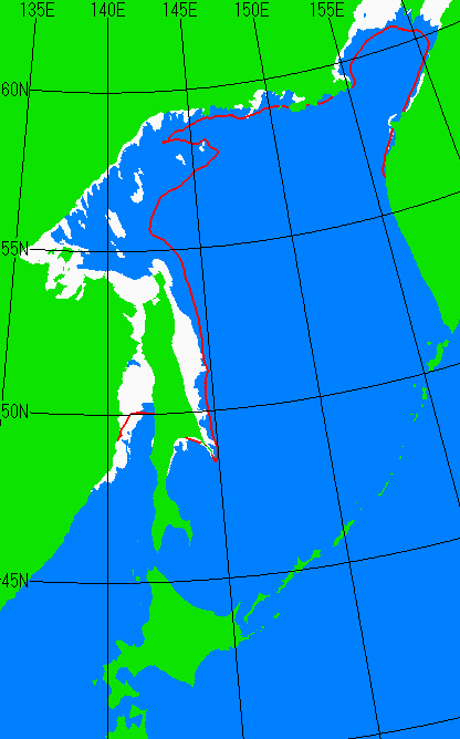 12月20日の海氷分布図