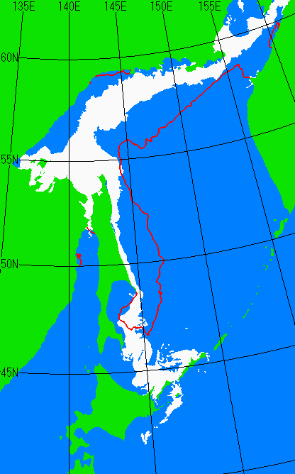 4月20日の海氷分布図