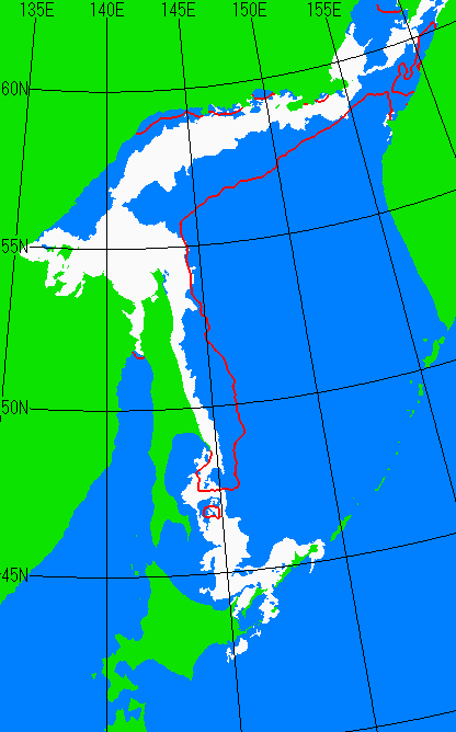 4月25日の海氷分布図