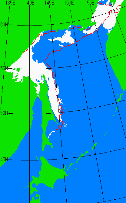 4月30日の海氷分布図