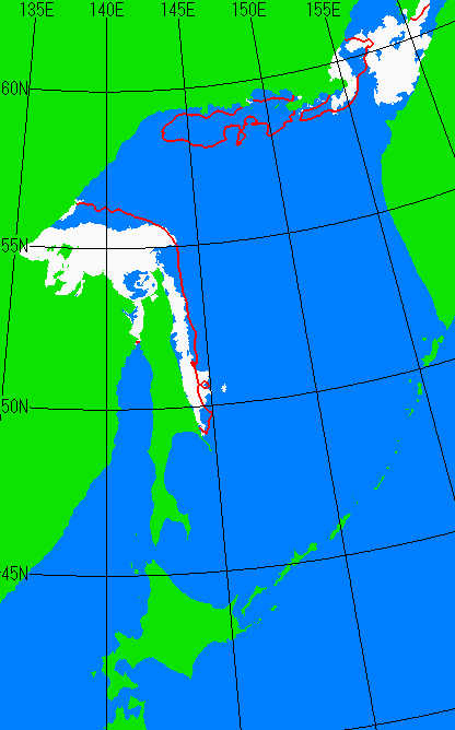 5月15日の海氷分布図