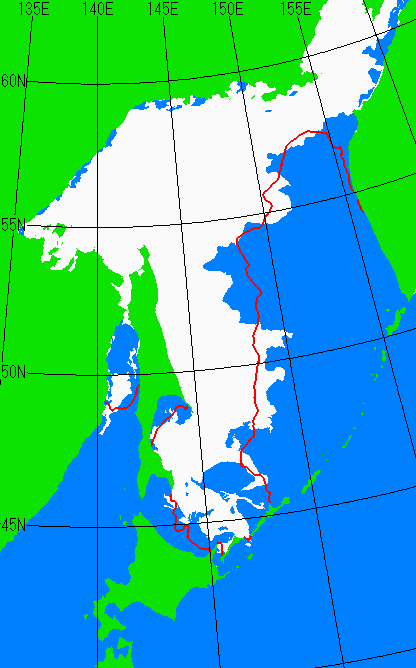 3月25日の海氷分布図