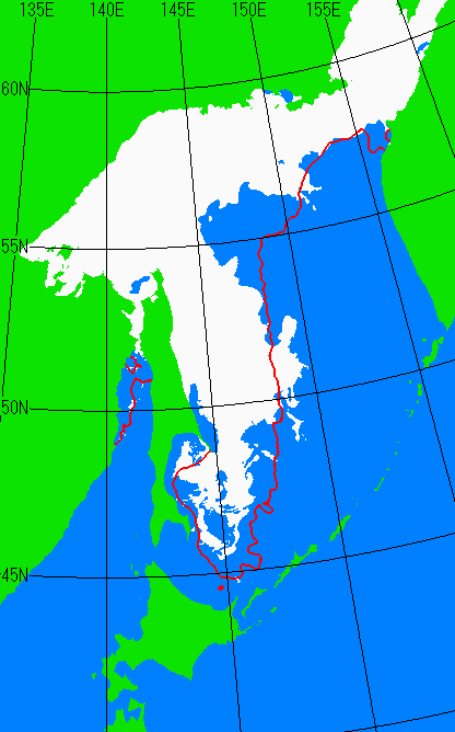 4月5日の海氷分布図