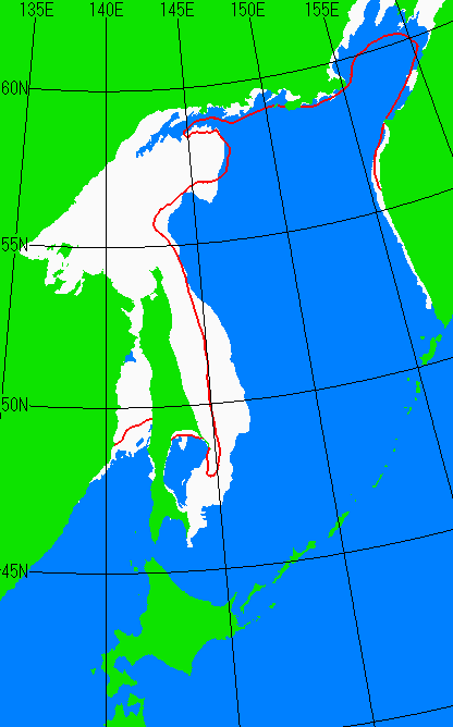 12月25日の海氷分布図