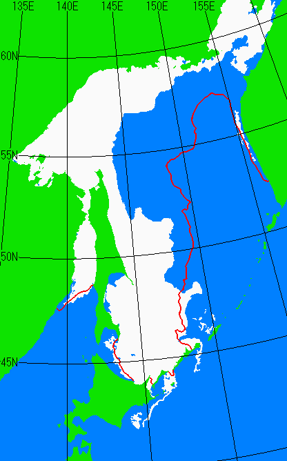 3月15日の海氷分布図