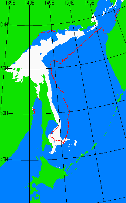 4月20日の海氷分布図