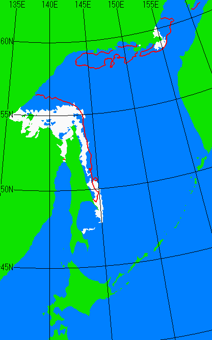 5月15日の海氷分布図