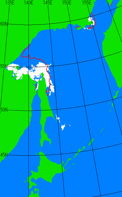 5月25日の海氷分布図